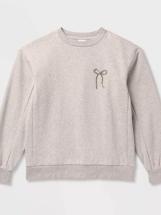 a new day Tops - A New Day Women's Bow Embellished Sweatshirt (M) - NWT